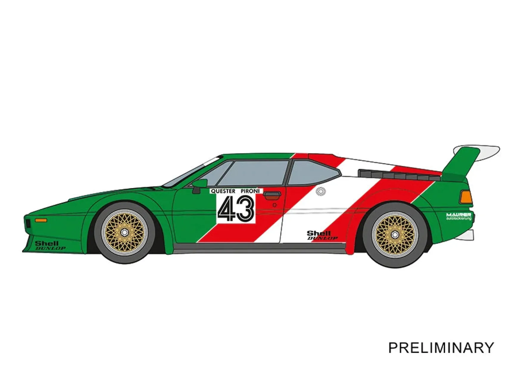 BMW M1 Procar "BMW France, Dieter Quester, No.43"