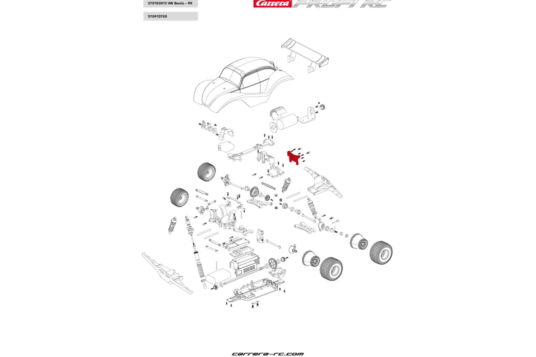 Carrera Profi RC Offroad Carbody fixure - Beetle