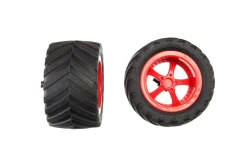 2 front wheels (tyres+wheel rims) + Wheel suspension for Neon Racer II #181054