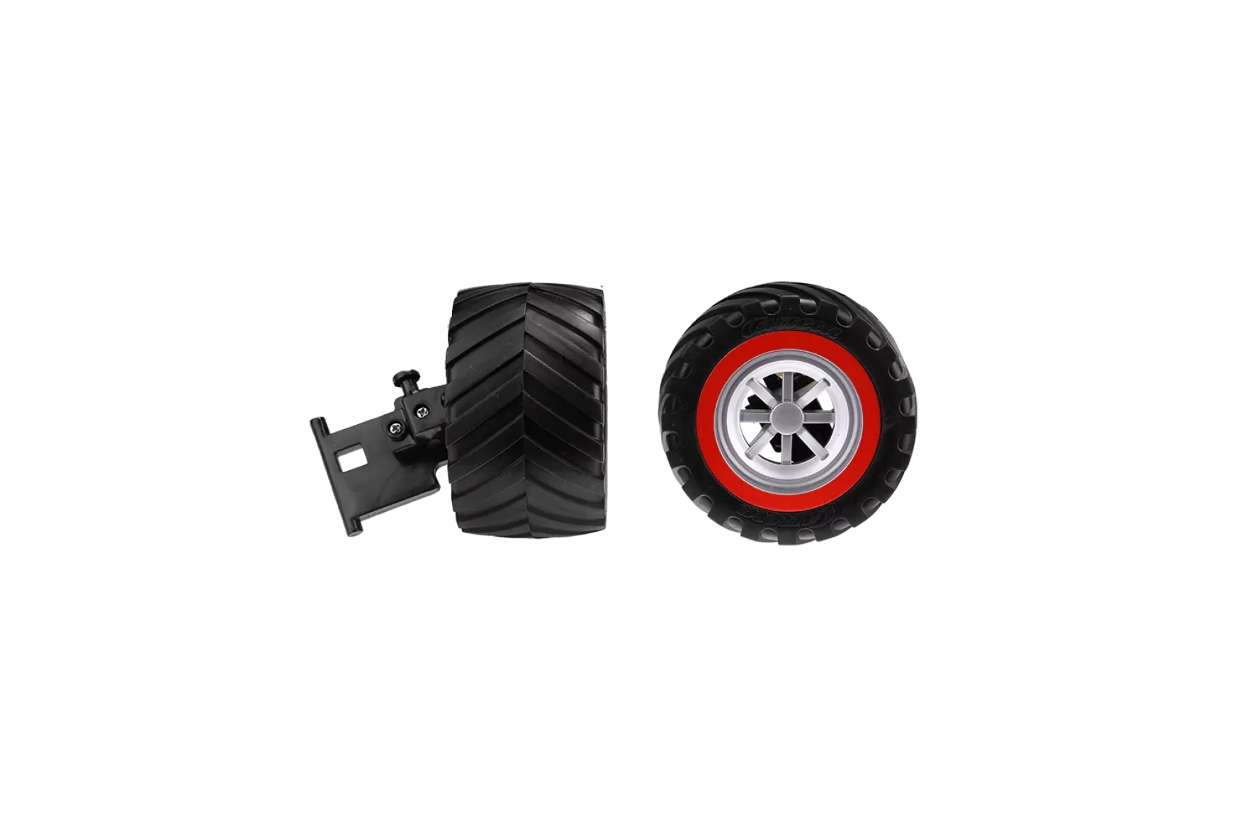 2 Front wheels with Steering axle for Red Scorpion (142018)