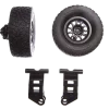 2 front wheels with steering stub axle front