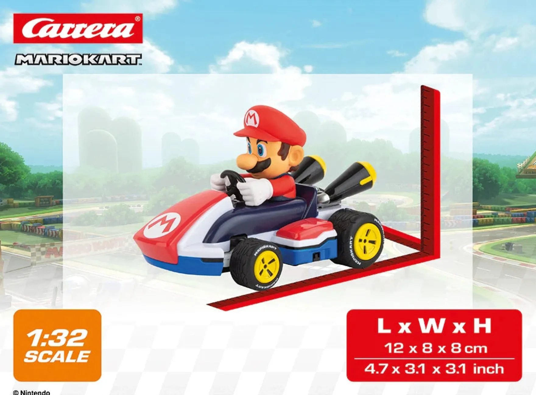 2,4GHz Mario Kart™ Race Kart 1:32, Mario