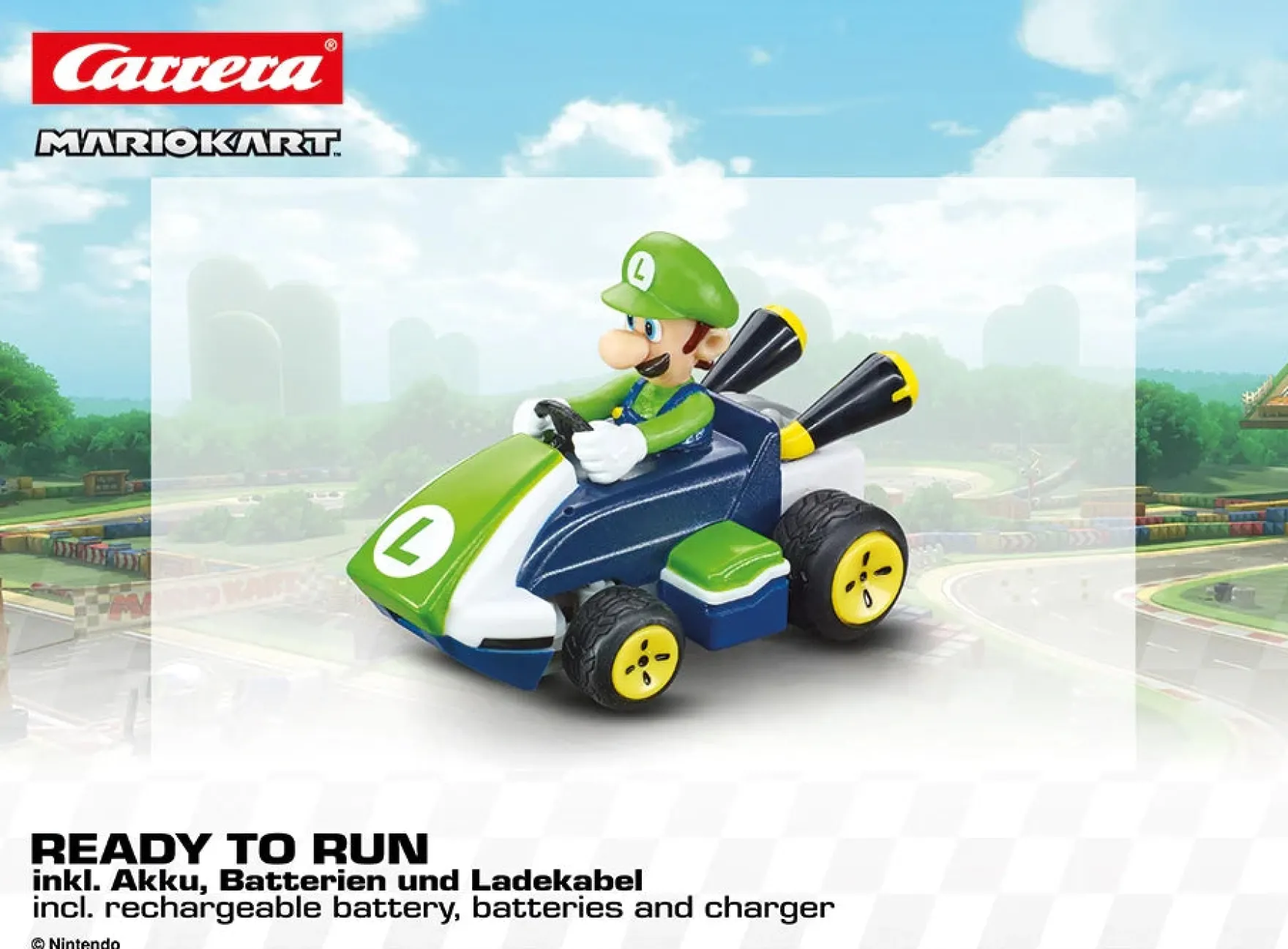 2,4GHz Mario Kart(TM) Mini RC, Luigi (Paperbox)
