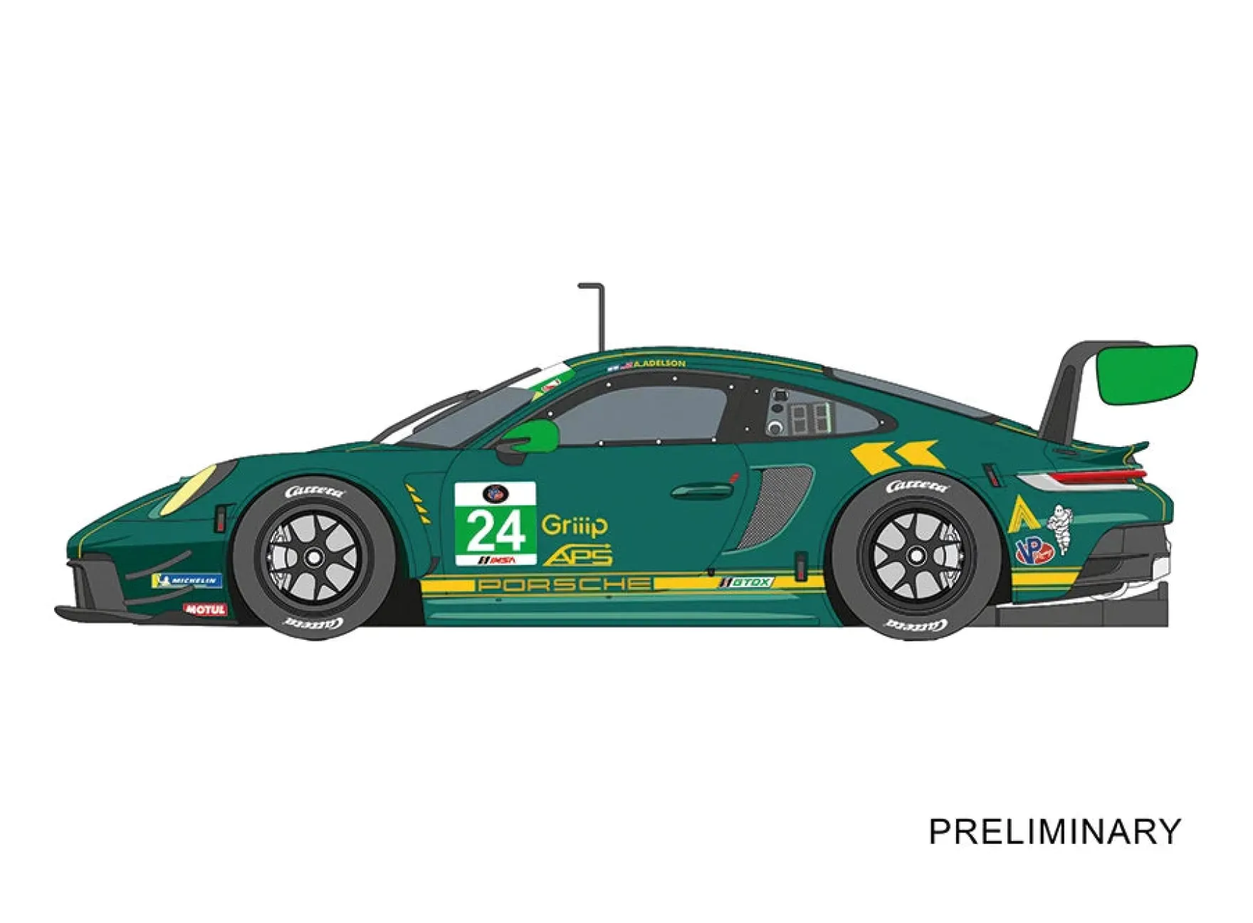 Porsche 911 GT3 R "Wright Motorsports, No.24"