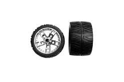 2 rear tyres with wheel rims for 160001, 160006, 160008