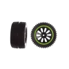 2 rear tyres with wheel rims for Green Lizzard (202008)