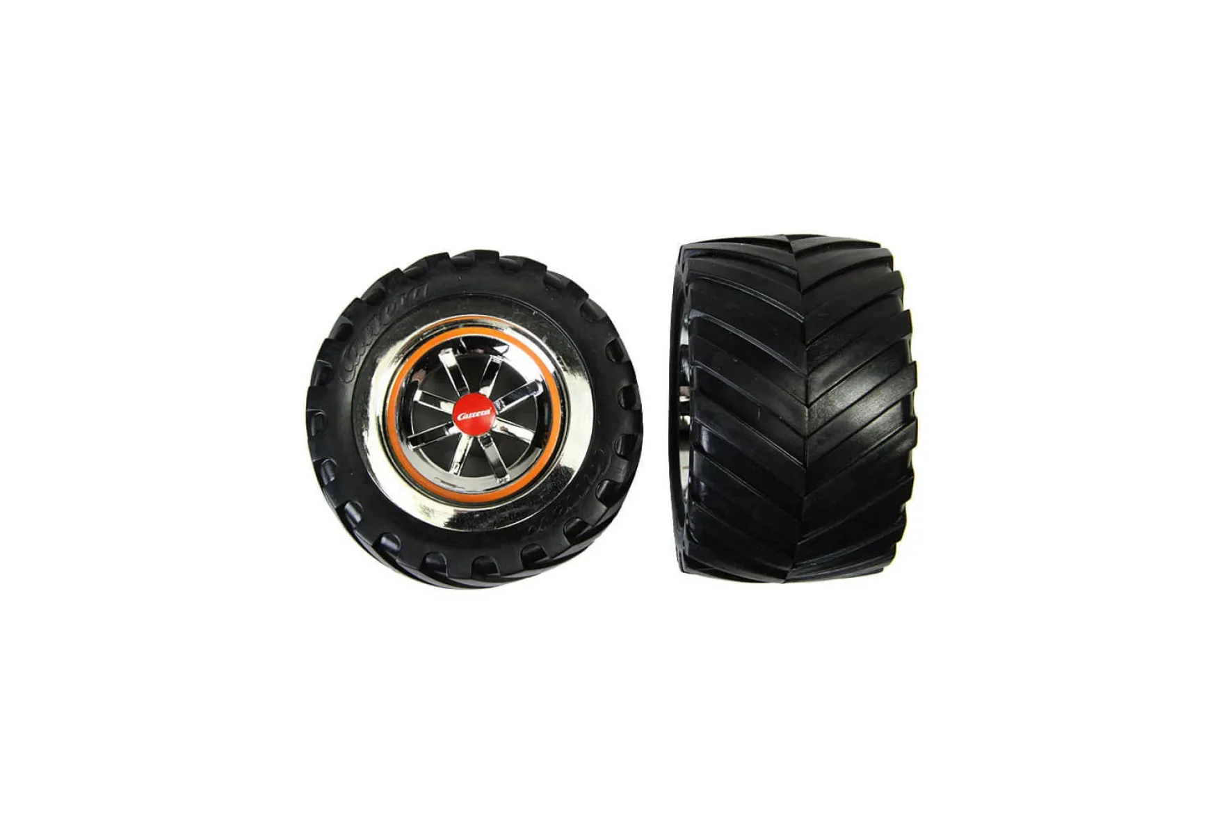 2 rear tyres with wheel rims for Inferno (140004)