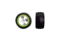 2 rear tyres with wheel rims for Green Cobra 3 (370201024)