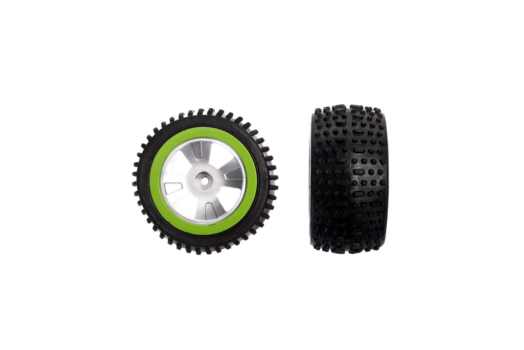 2 rear tyres with wheel rims for Green Cobra 3 (370201024)