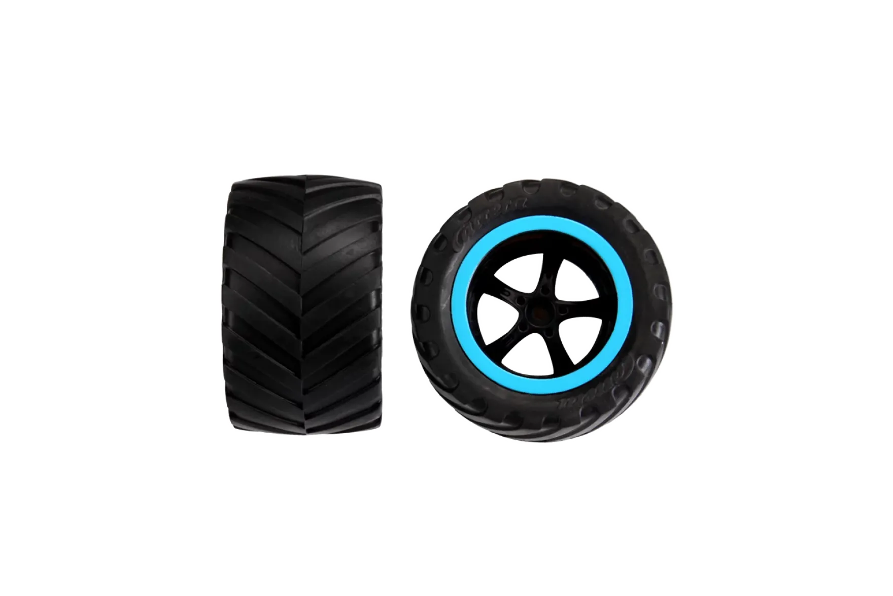 2 rear tyres with wheel rims for Bone Racer (182013)