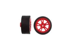 2 rear tyres with wheel rims for Porsche 911, white (162058)