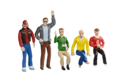 Set of figures - spectators (5 pcs)