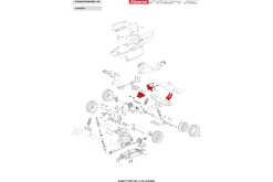 Shock mount rear + Spoiler + screws - Profi RC