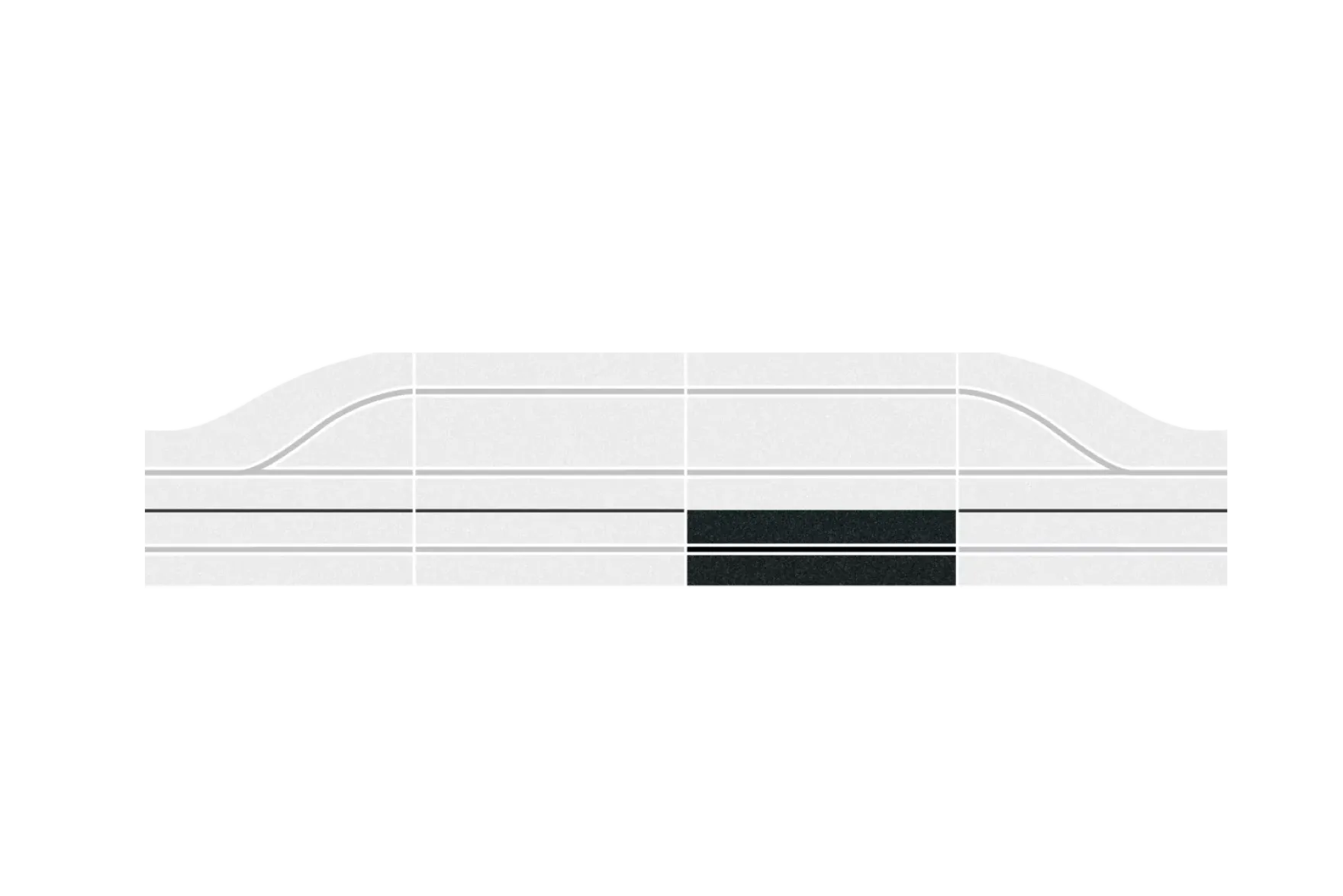Single Lane Track Section for pit stop extension