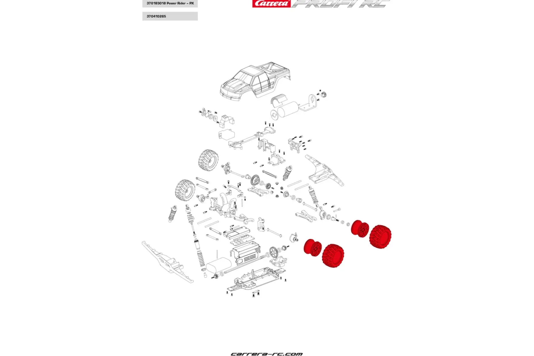 tyres for Red Fibre (183002) (183001), Fibre Monster (183003), Power Rider (183004)