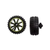 2 tyres with Steering axle for Green Stroke (370202013)