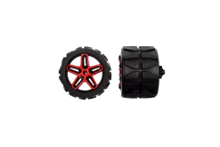 2 tyres with Steering axle for Red Galaxy (370182018)