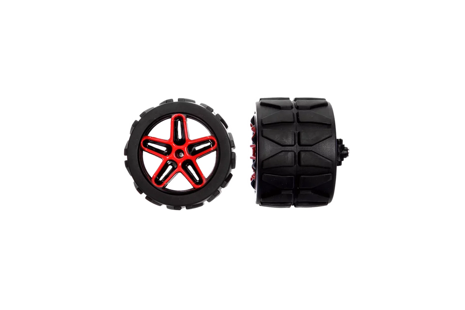 2 tyres with Steering axle for Red Galaxy (370182018)
