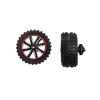 2 tyres with Steering axle for Red Jumper 2 (370202012)