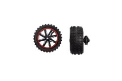 2 tyres with Steering axle for Red Jumper 2 (370202012)